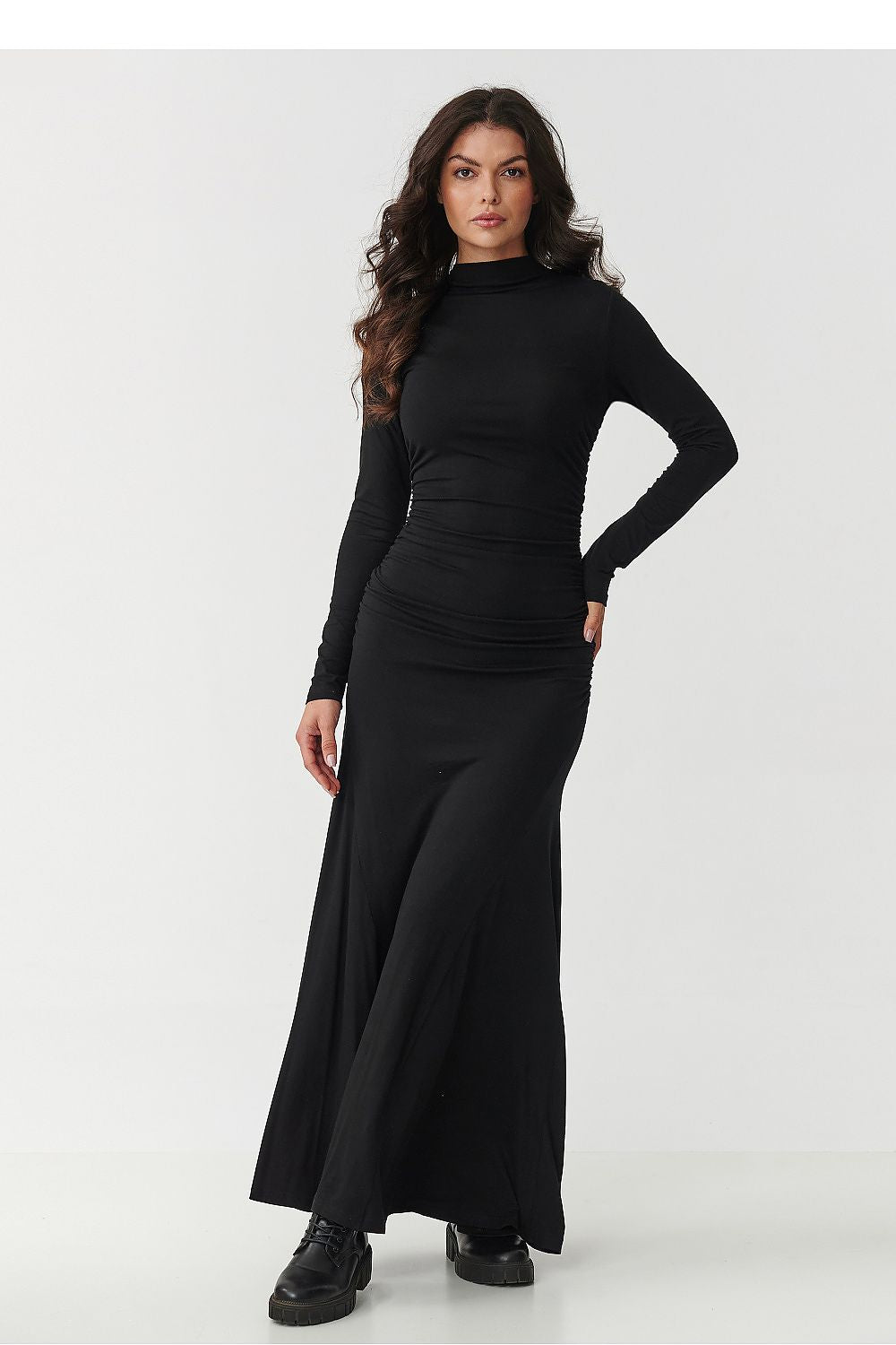 black belted day dress front view