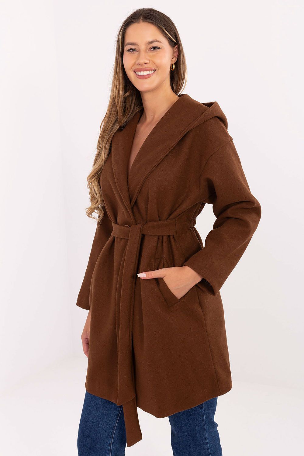 brown coat alternate angle