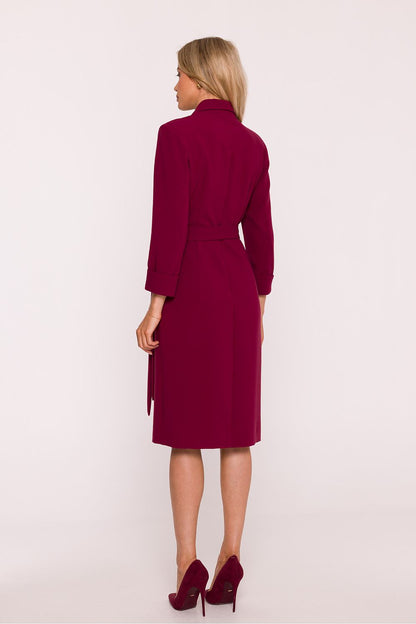 green wrap v-neck day dress view 9