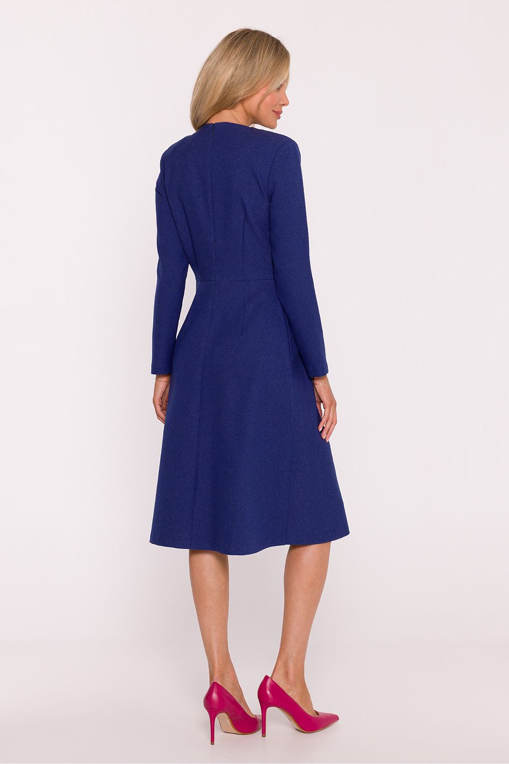 beige long sleeve mini day dress view 9