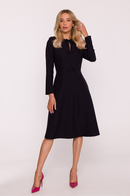 beige long sleeve mini day dress view 11