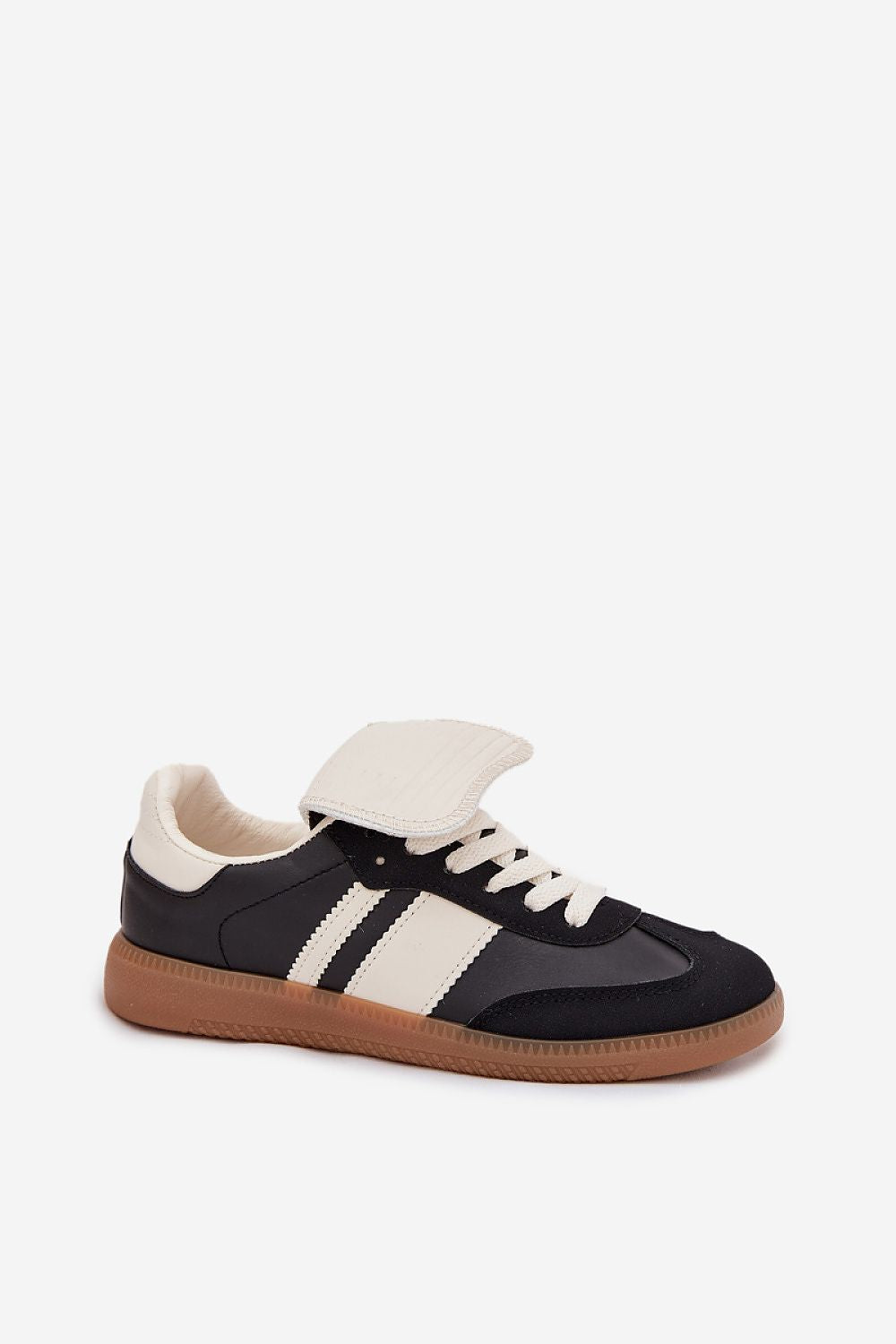 beige lace sport shoes side view