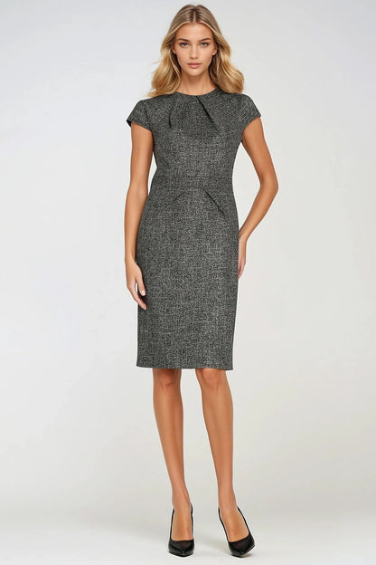 navy blue pencil elegant navy blue pencil dress for women – sophisticated & modern fit side view