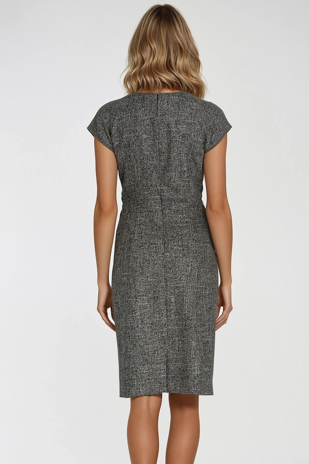 navy blue pencil elegant navy blue pencil dress for women – sophisticated & modern fit view 6