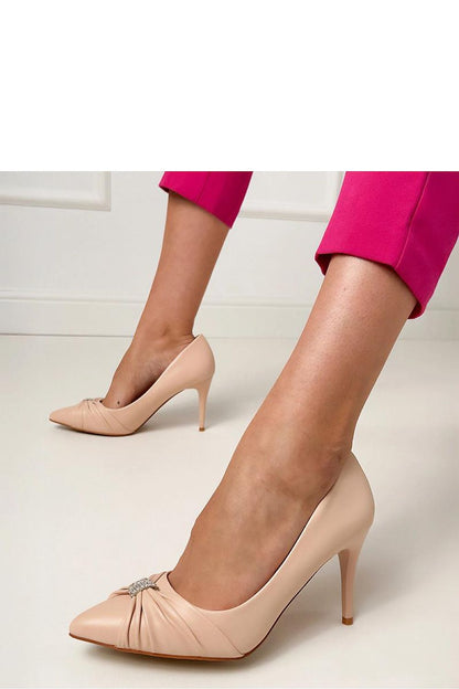 black mini high heels side view