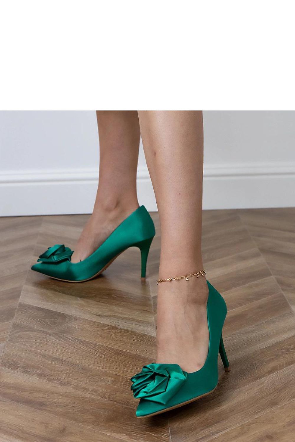 black satin mini high heels view 6