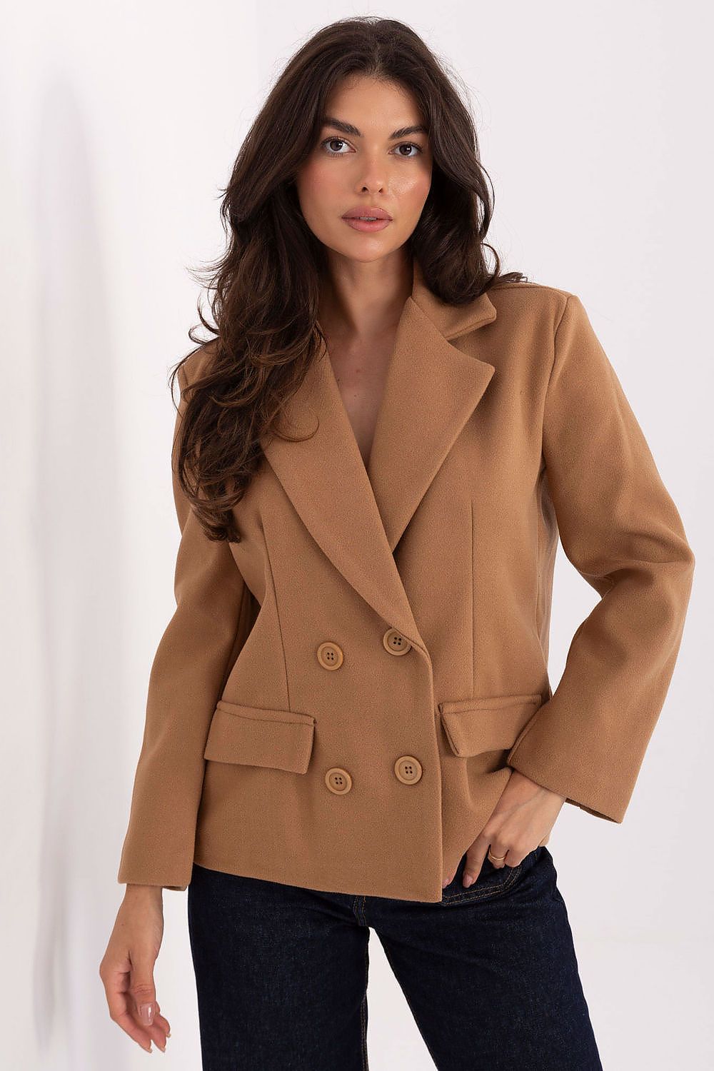 red long sleeve coat view 7