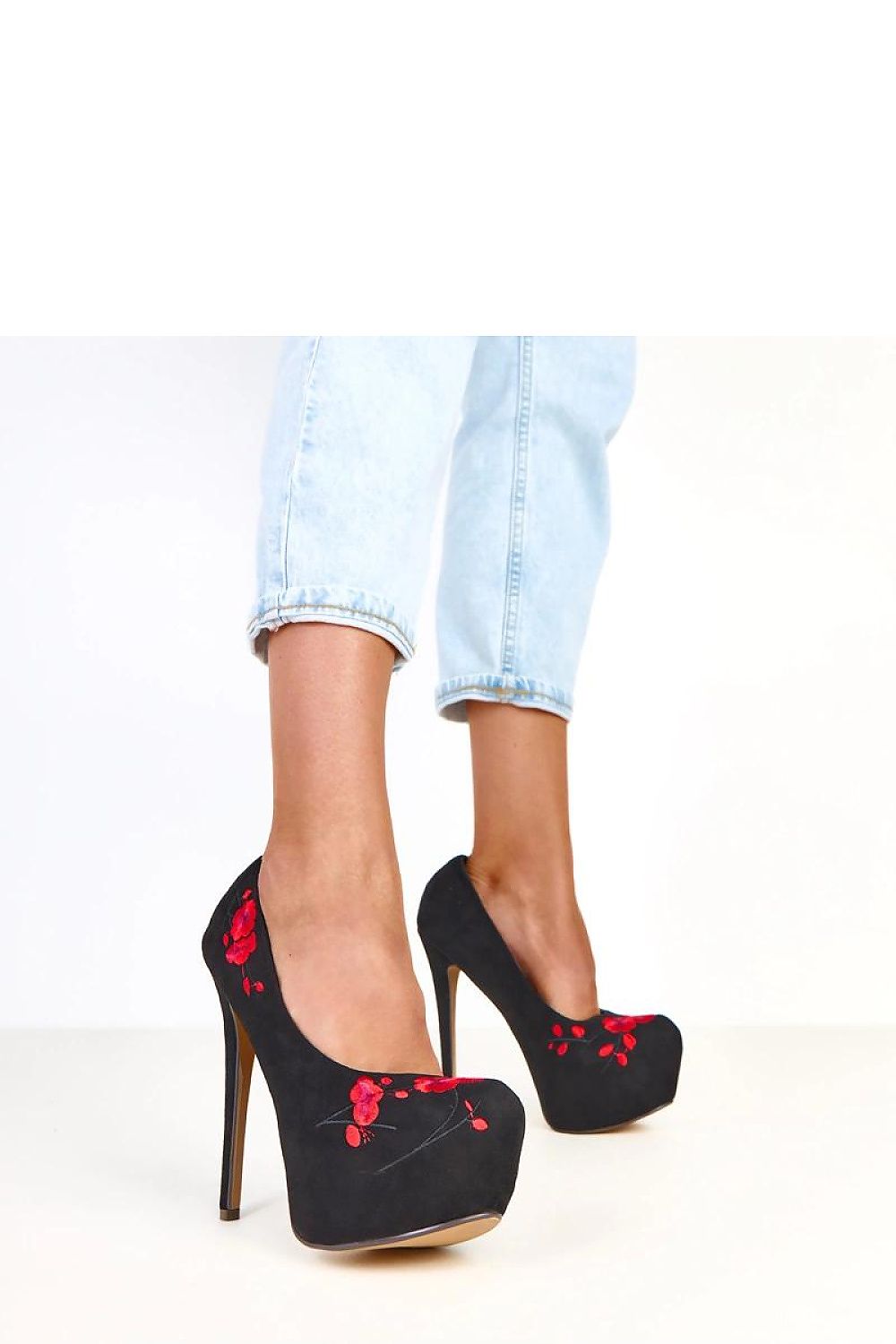 black mini high heels alternate angle