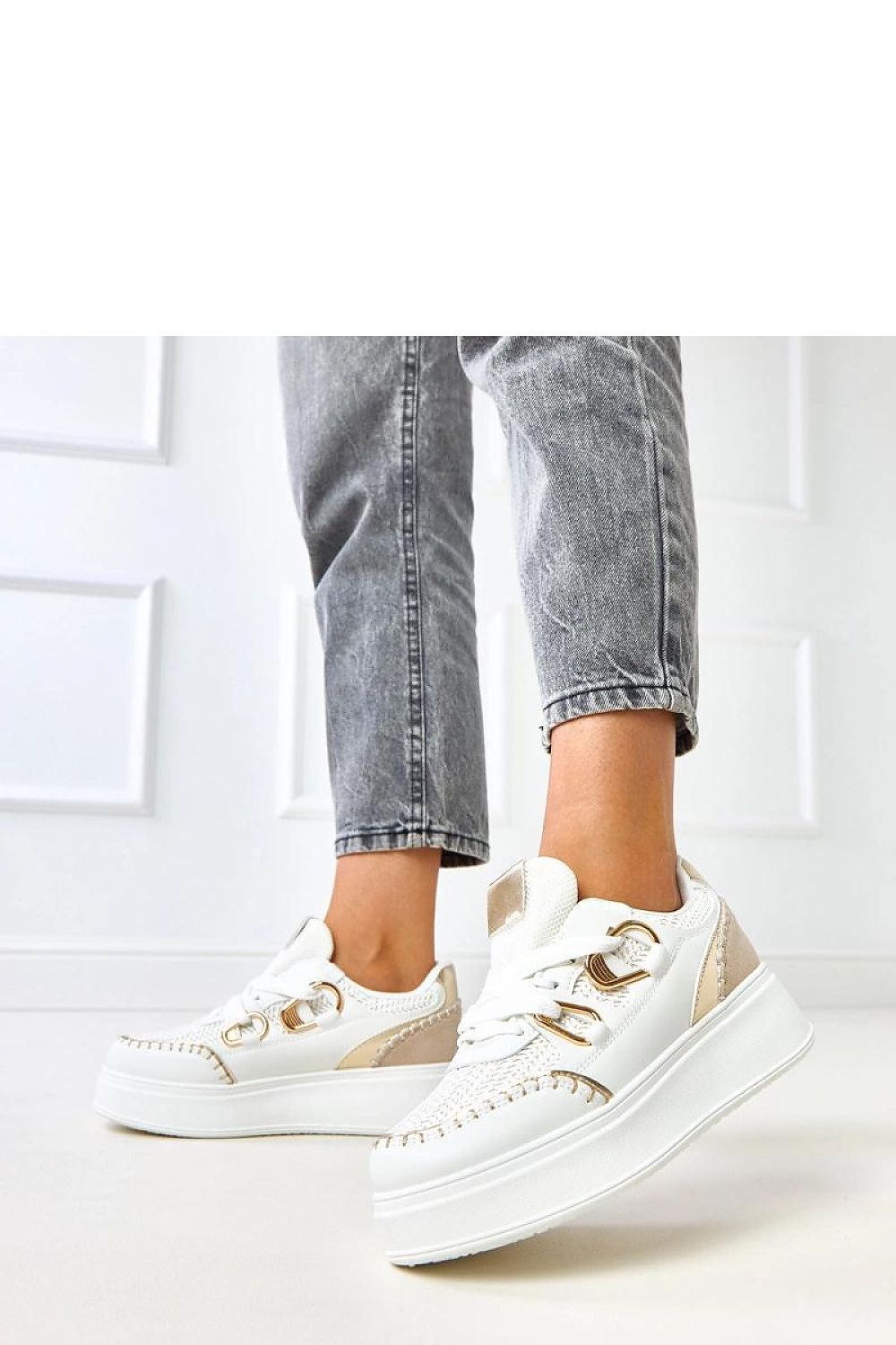 beige sport shoes side view