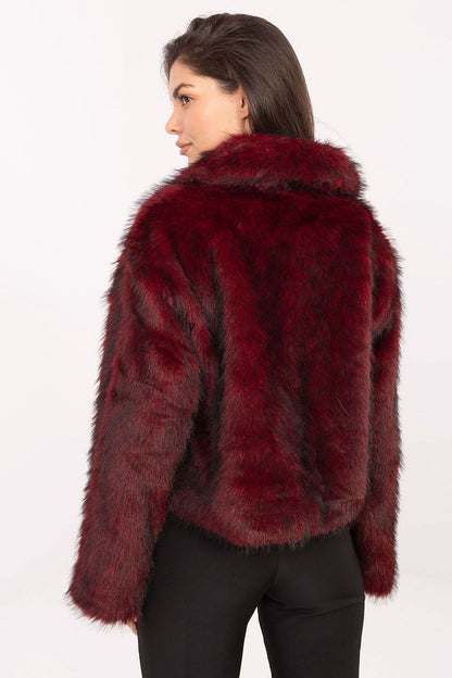red long sleeve mini jacket detail view