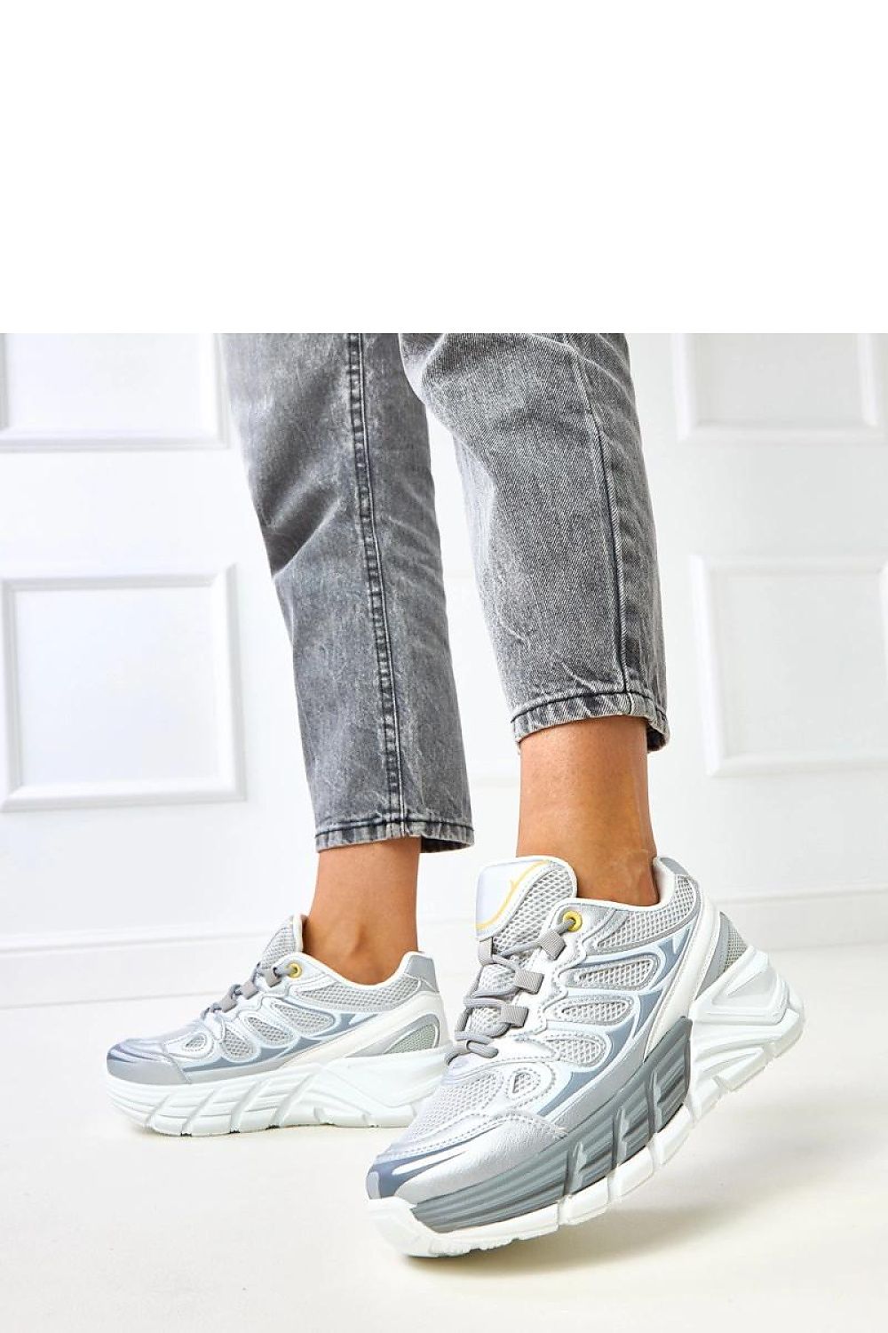 grey lace sport shoes alternate angle