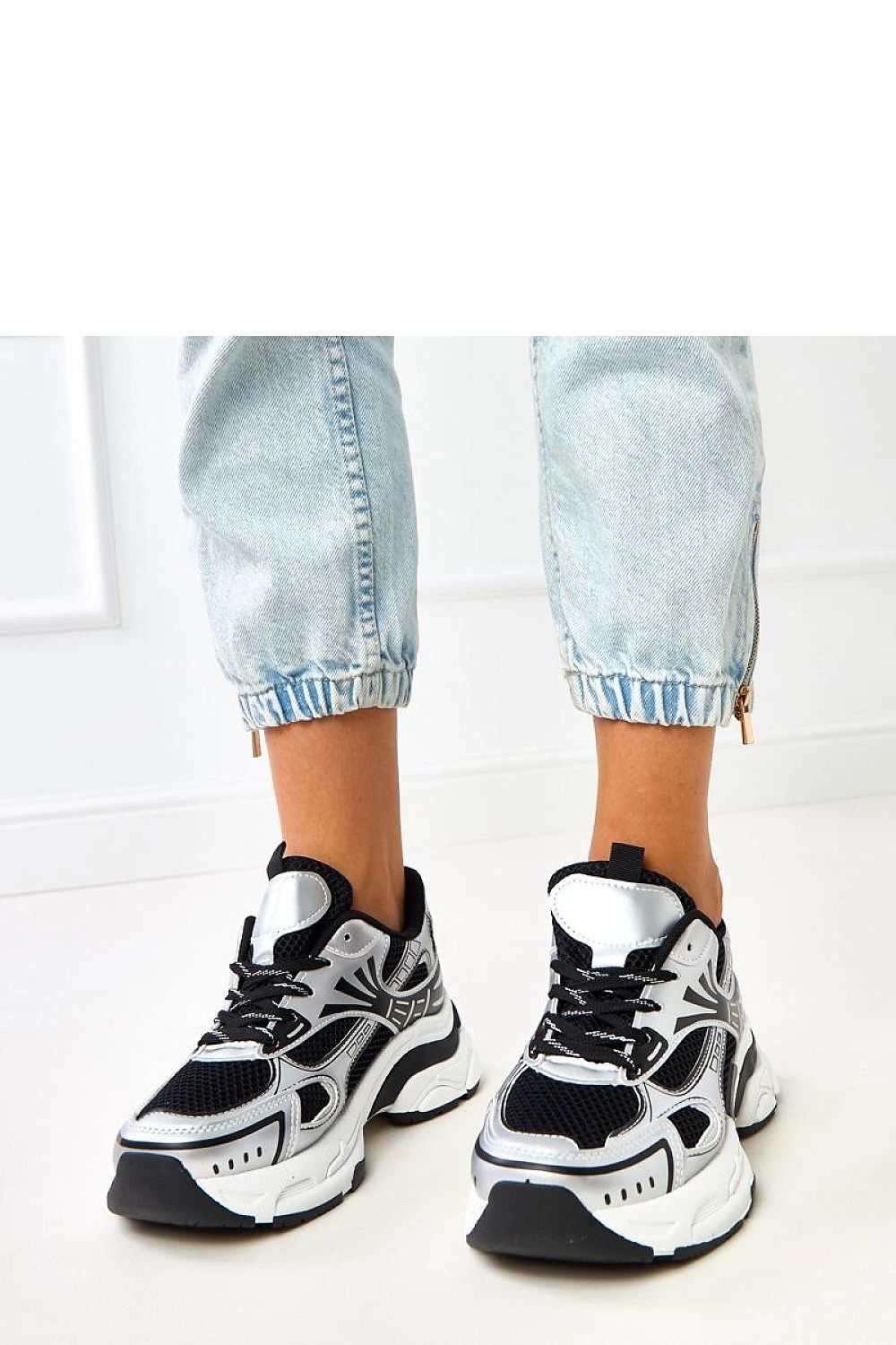 yellow lace sport shoes back view