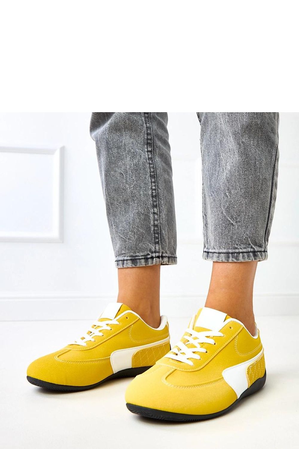 red lace sport shoes side view