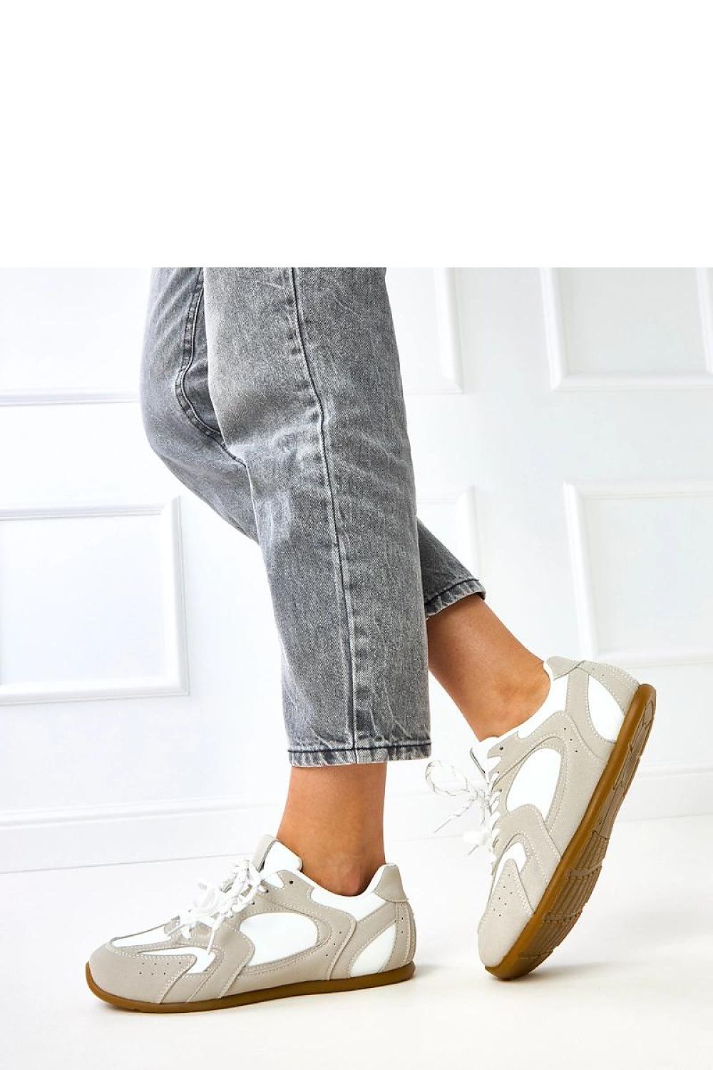 beige lace sport shoes view 17