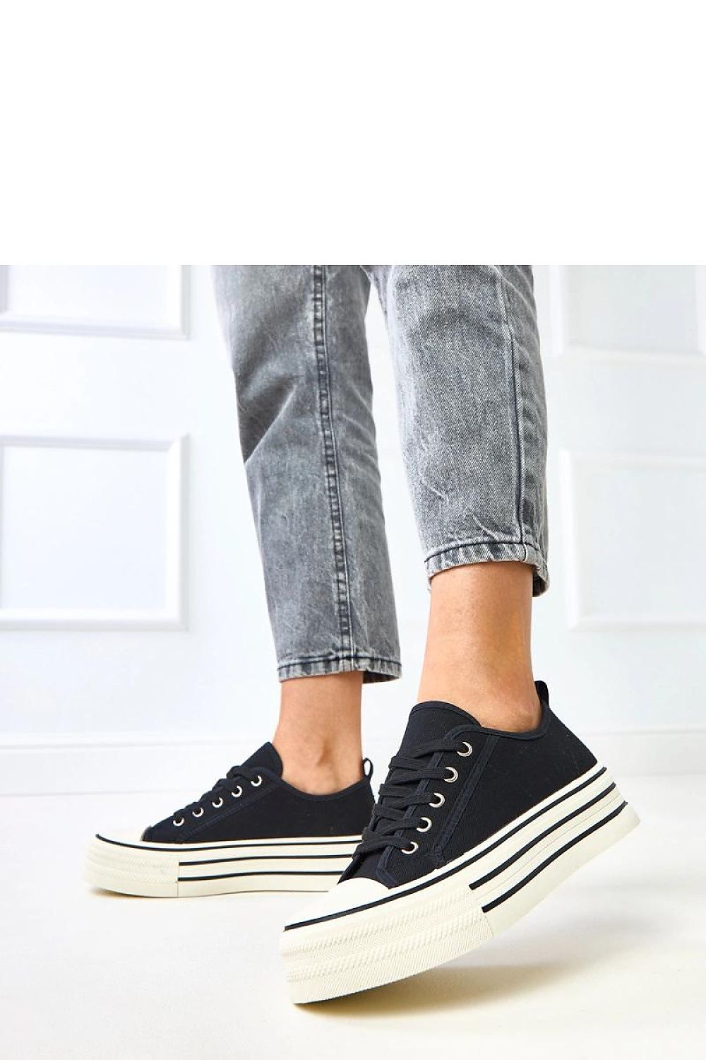 black lace sneakers alternate angle