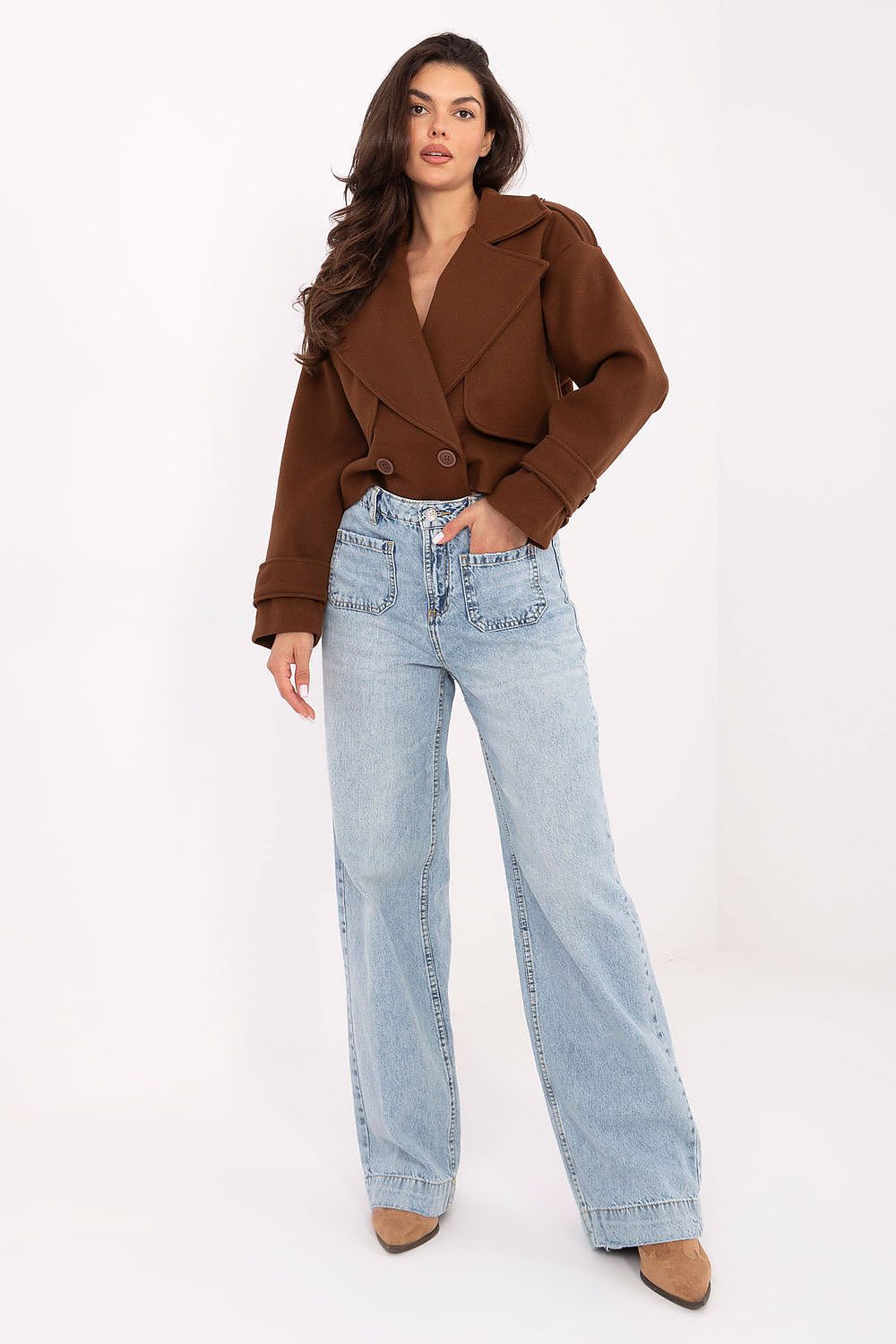Women's Navy Blue, Beige, and Black Jeans view 38