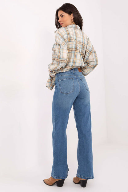Women's Navy Blue, Beige, and Black Jeans view 43