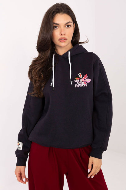 Women's Grey, Blue, and Violet Sweatshirt front view