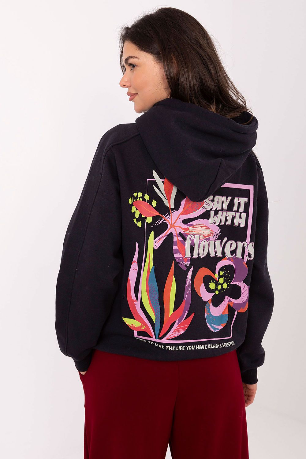Women's Grey, Blue, and Violet Sweatshirt detail view