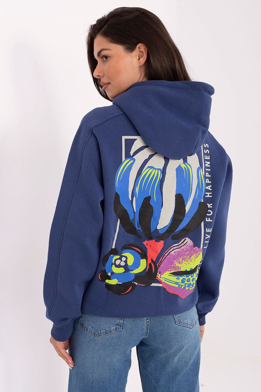 Women's Grey, Blue, and Violet Sweatshirt view 6