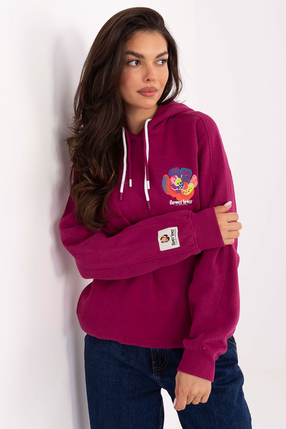 Women's Grey, Blue, and Violet Sweatshirt view 7