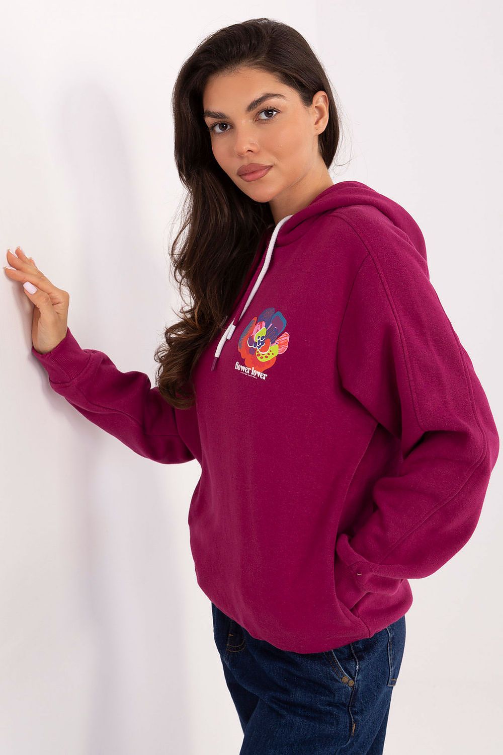 Women's Grey, Blue, and Violet Sweatshirt view 8