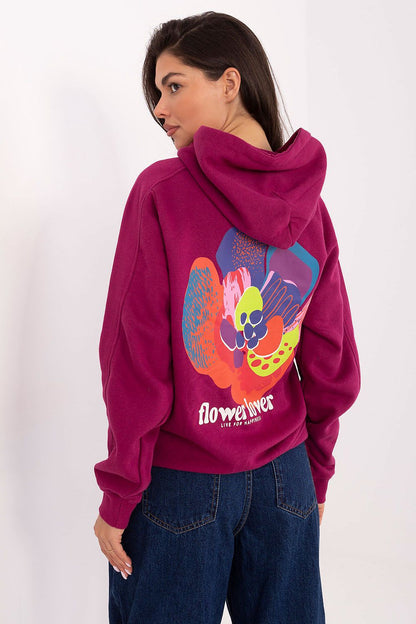 Women's Grey, Blue, and Violet Sweatshirt view 9