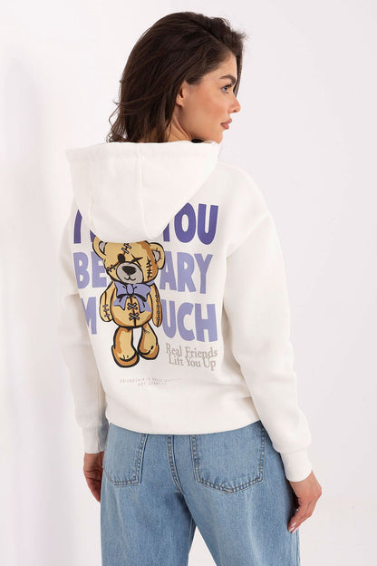 Women's White, Beige, and Pink Sweatshirt detail view