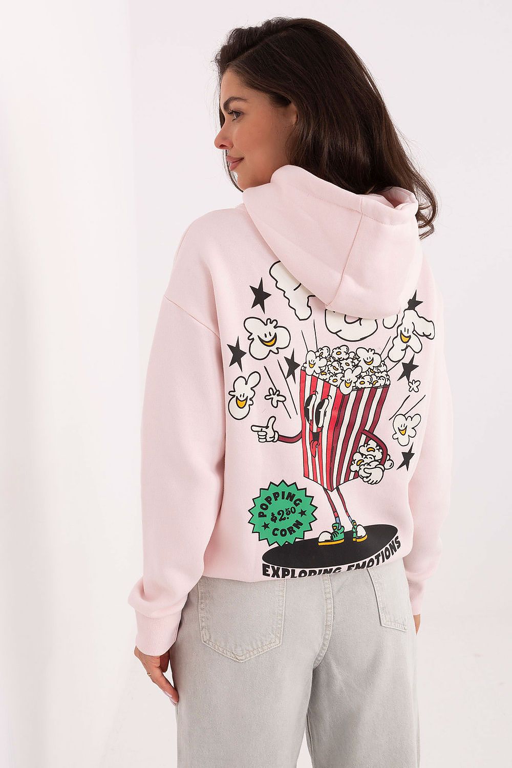 Women's Grey, White, and Pink Sweatshirt view 9