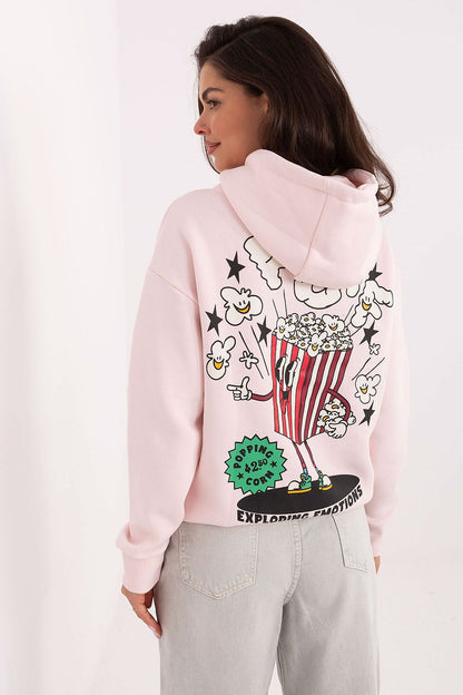 Women's Grey, White, and Pink Sweatshirt view 9