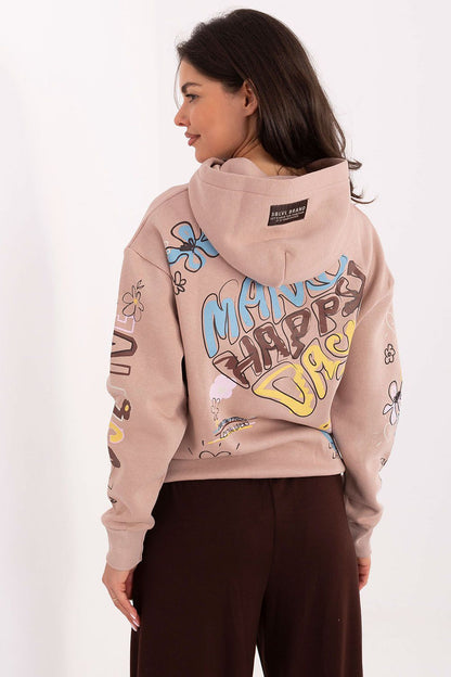 Women's Pink and Navy Blue Sweatshirt detail view