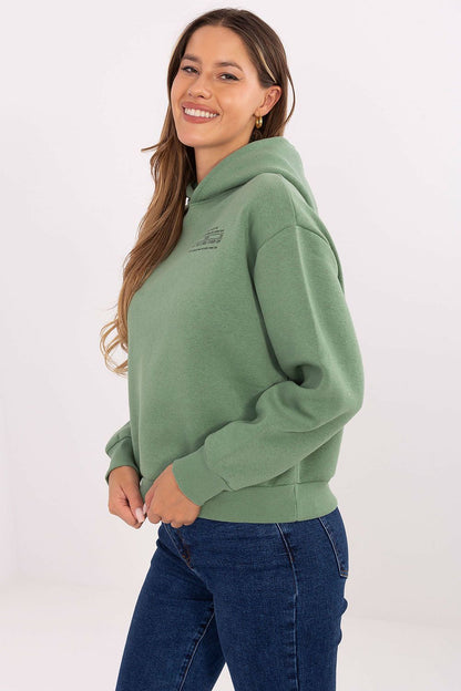 Women's Green, Black, and Grey Sweatshirt side view