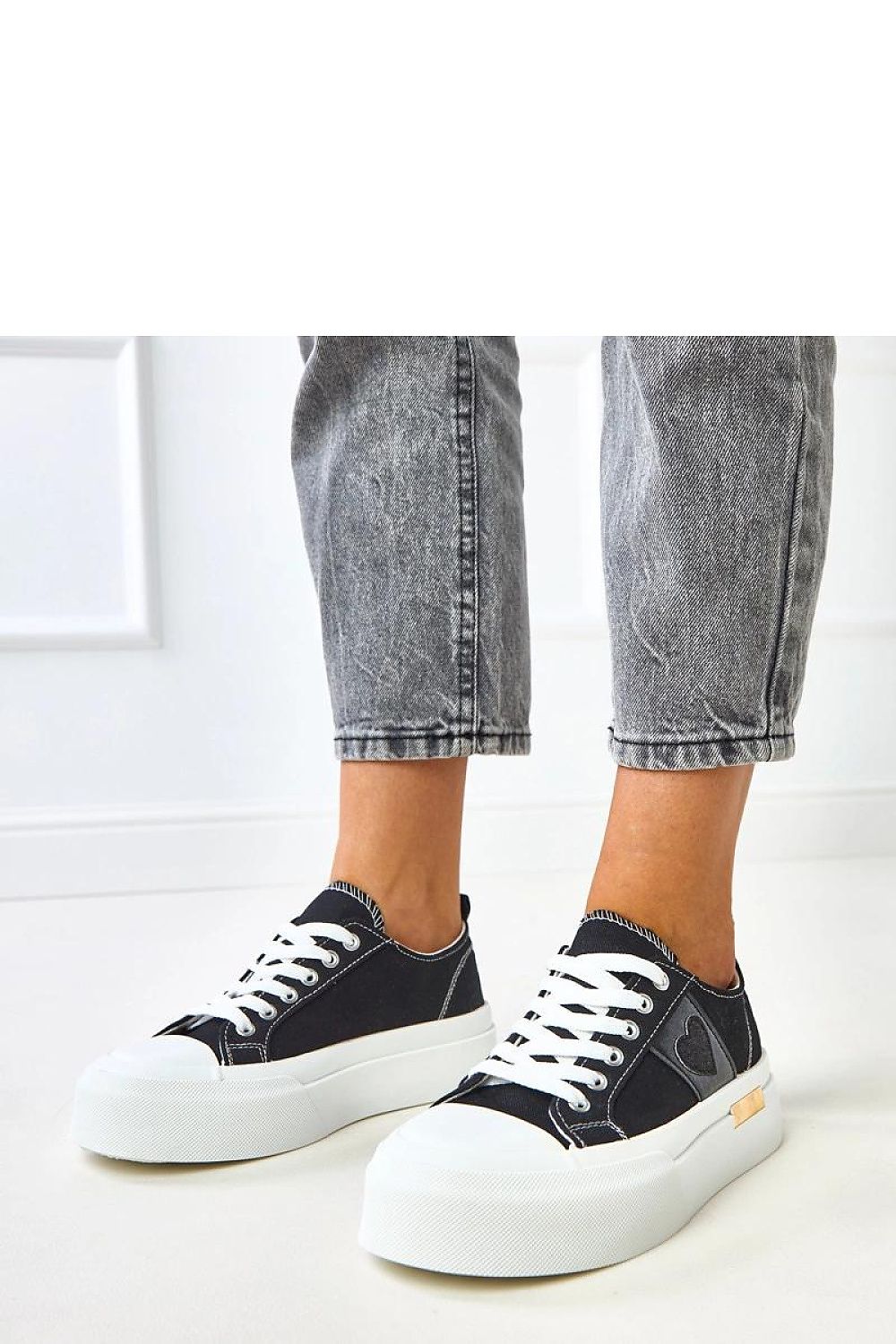 white lace sport shoes side view