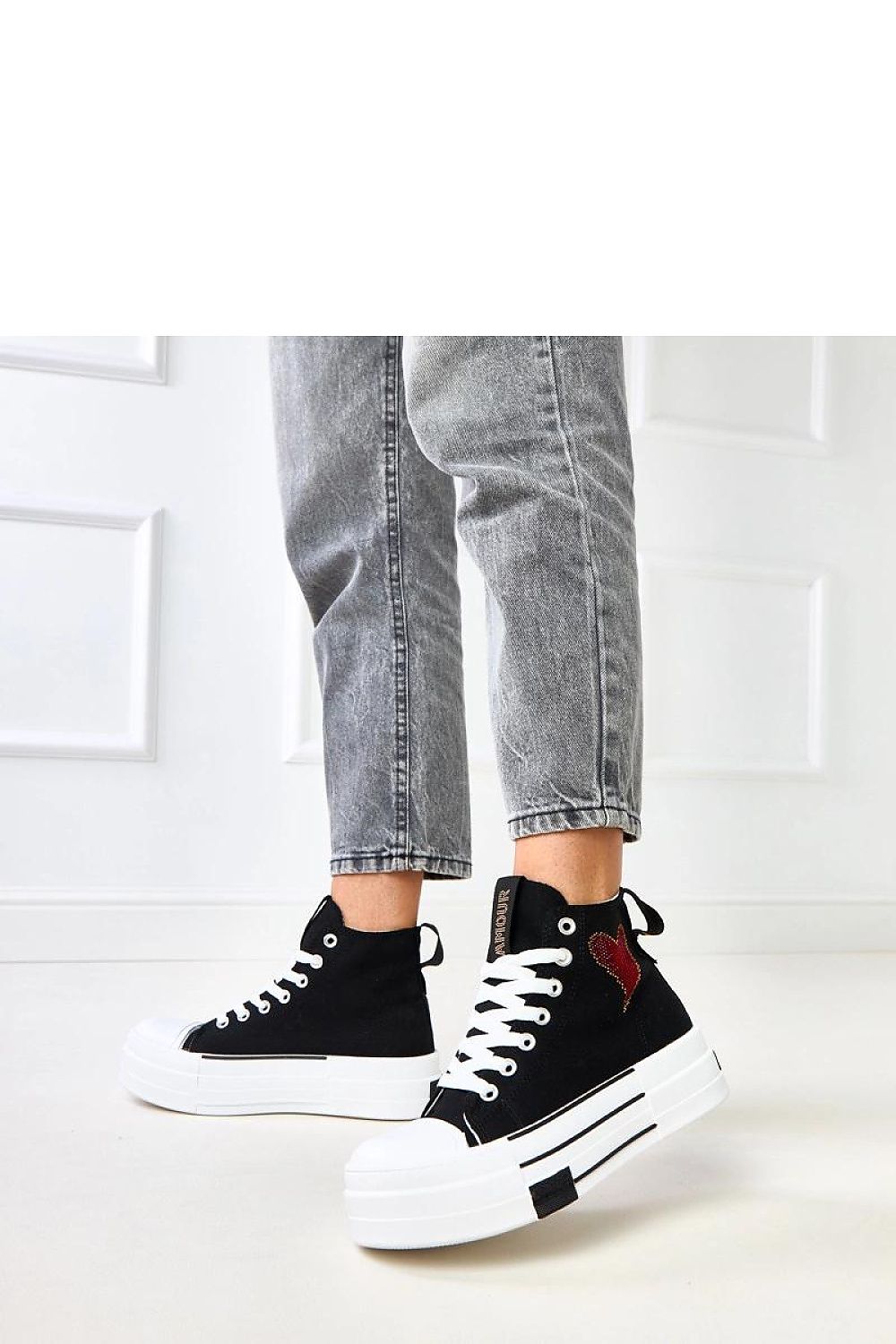 black lace sneakers alternate angle