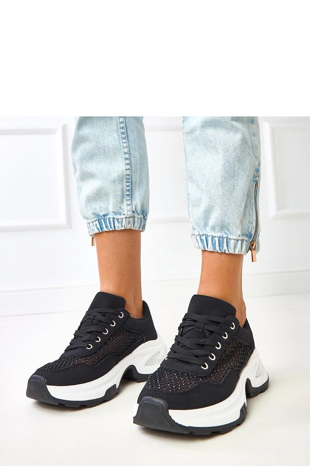 black lace sport shoes alternate angle