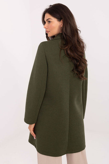 brown long sleeve coat view 6