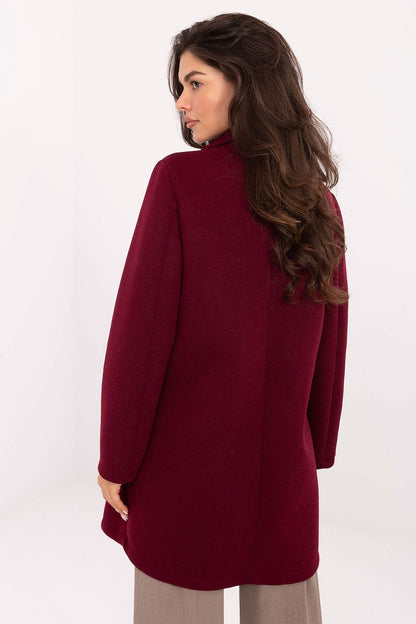 brown long sleeve coat view 9