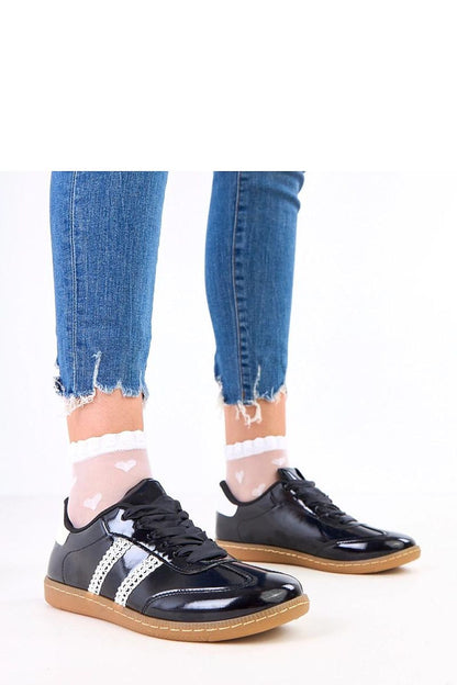 grey lace satin sport shoes back view