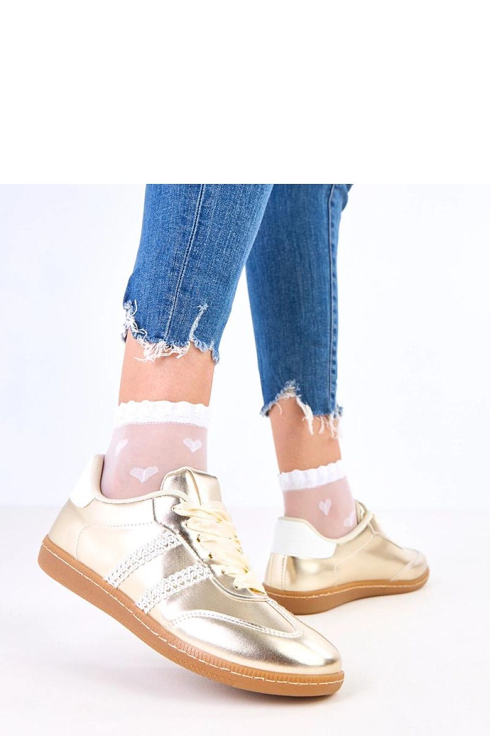 grey lace satin sport shoes view 12