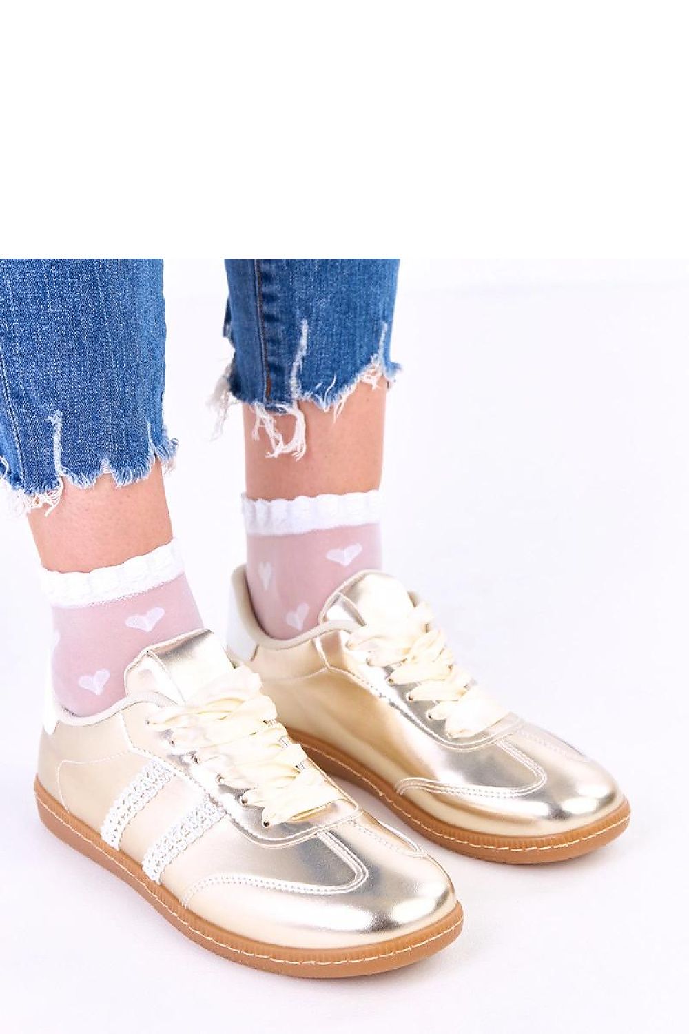 grey lace satin sport shoes view 13