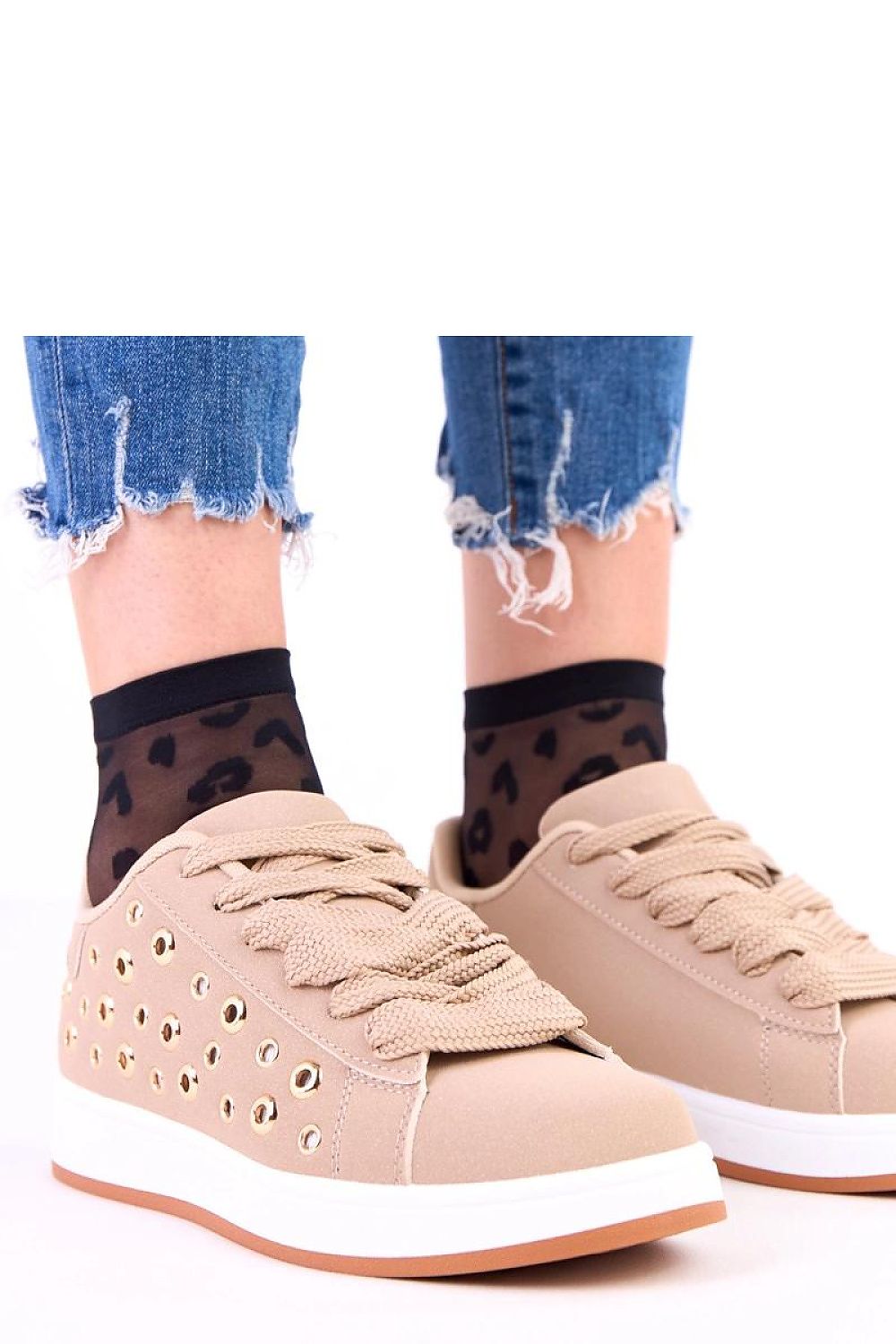 navy blue lace sport shoes view 8