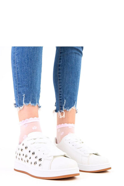 navy blue lace sport shoes view 13