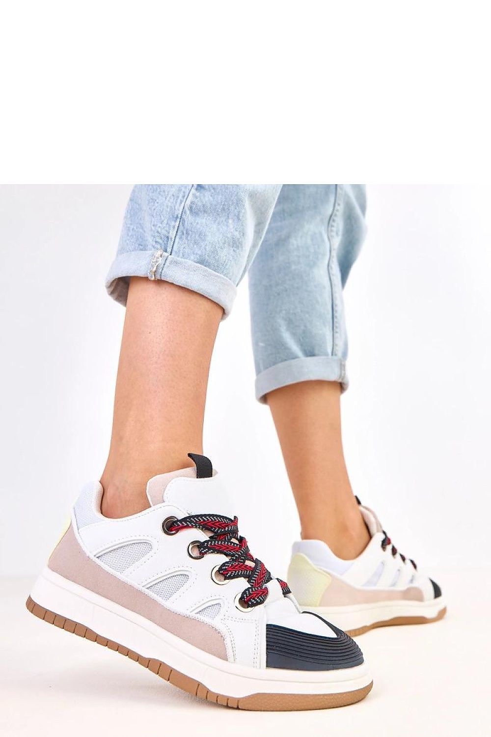 black lace sport shoes detail view