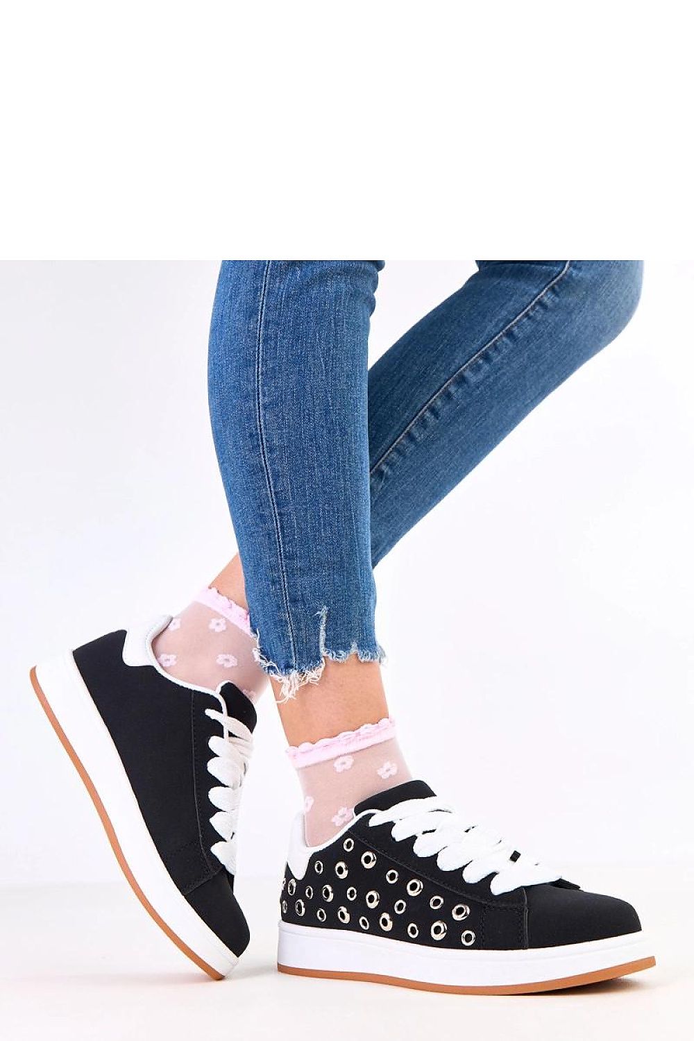 black lace sport shoes alternate angle