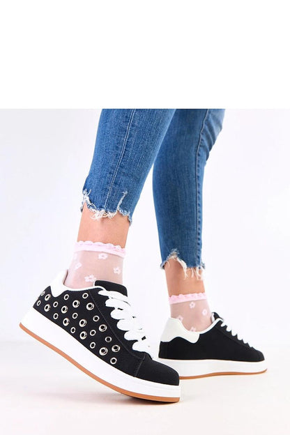 black lace sport shoes detail view