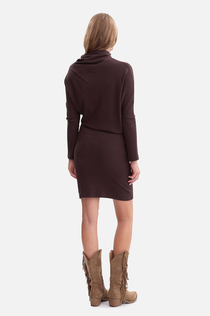 violet wrap ribbed day dress view 9