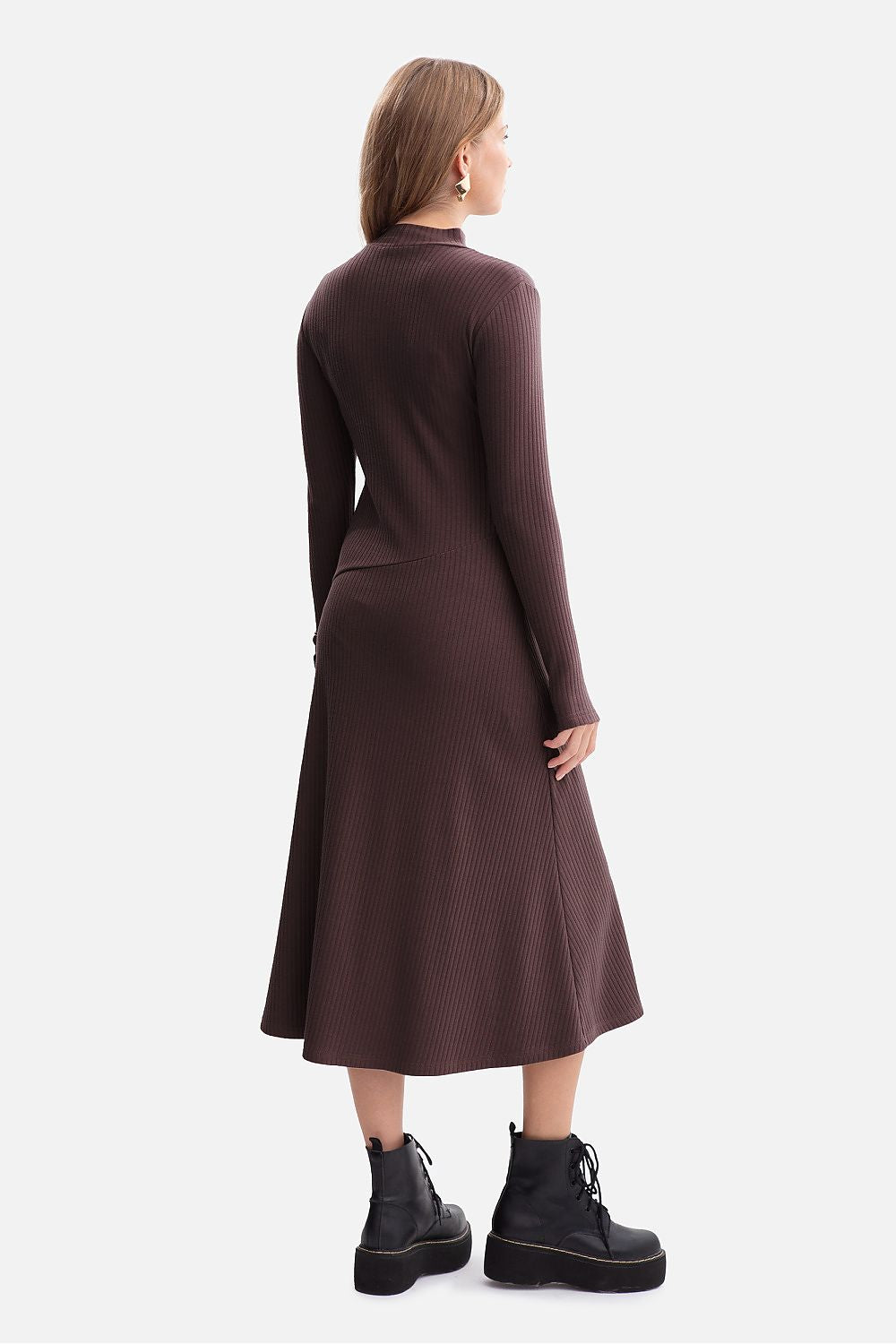 violet ribbed mini day dress view 6