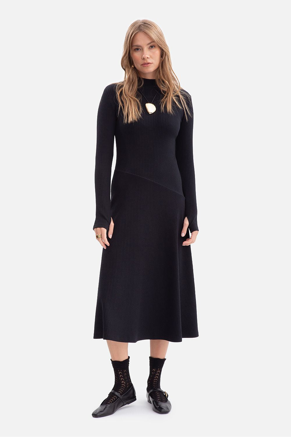 violet ribbed mini day dress view 7