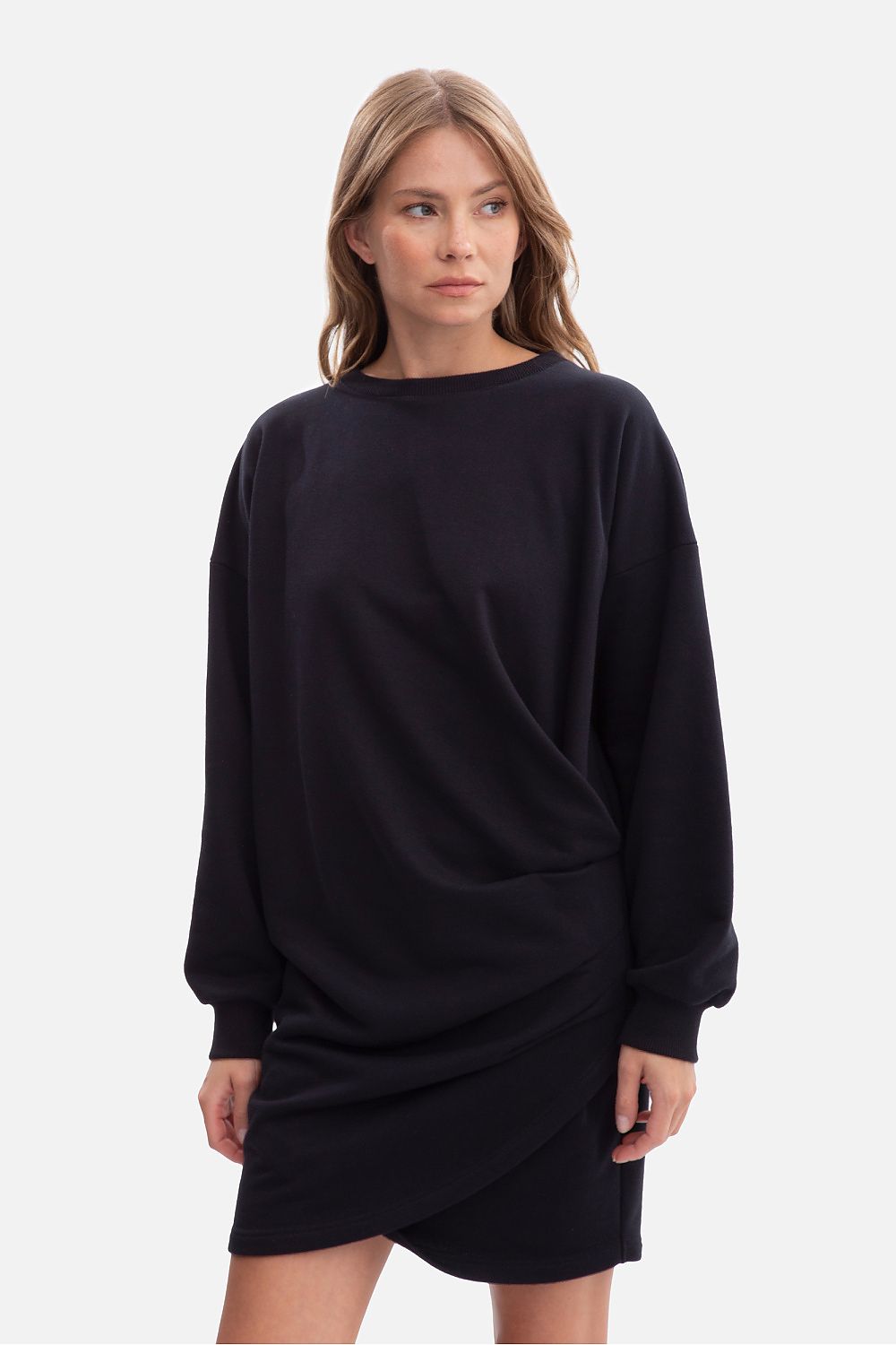 grey long sleeve day dress view 7