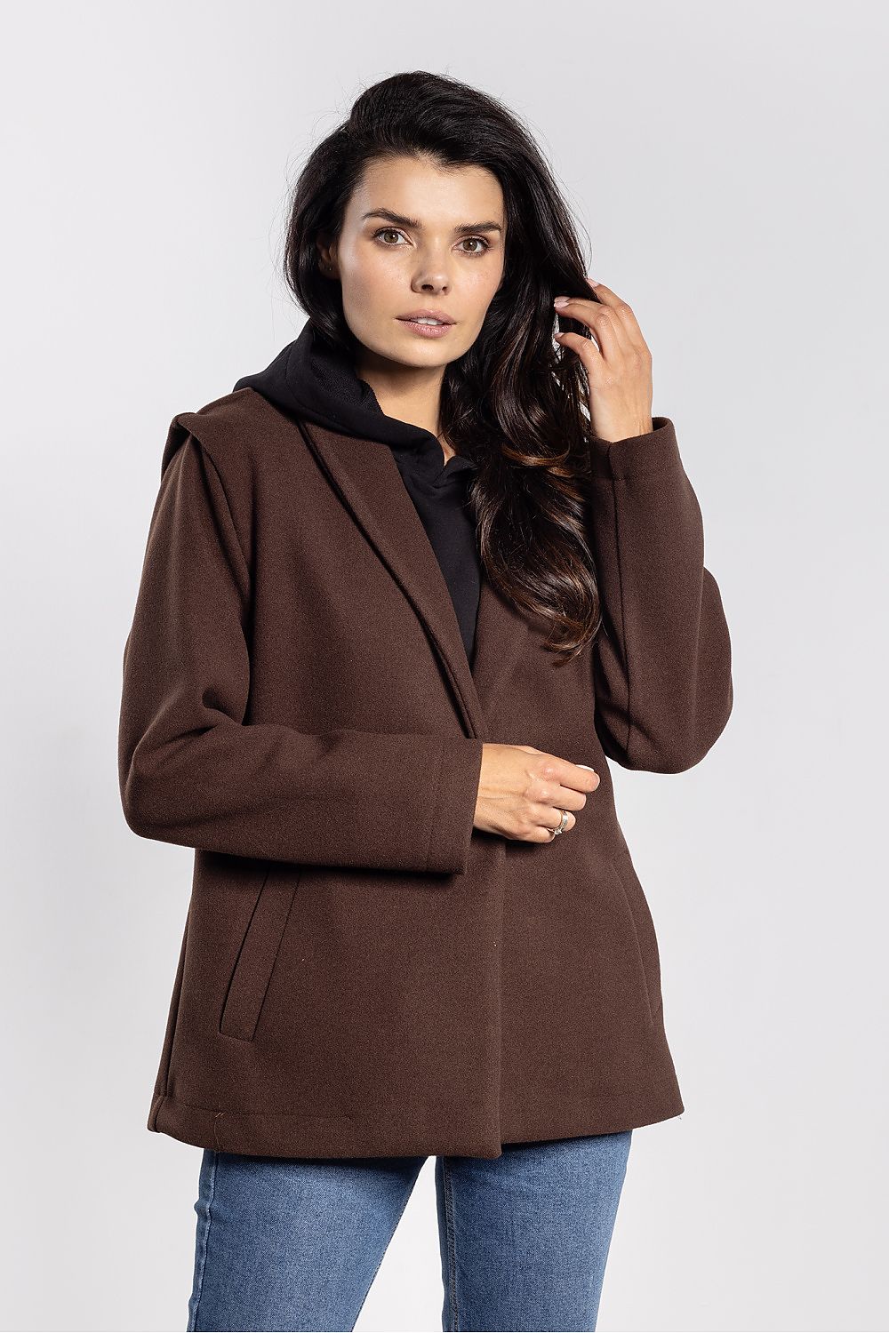 grey jacket side view